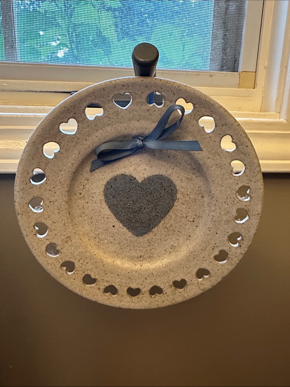 Amberstone Amber Stone Pottery decorative ceramic stoneware heart plate